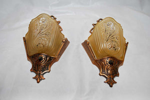 Beautiful Pair of Art Deco Sconces