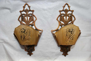 Beautiful Pair of Art Deco Sconces