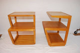 Pair of His and Hers Step side Tables by Edward Wormley