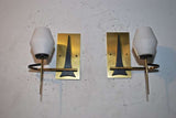 Pair of French Mid Century Sconces with Eiffel Tower Design
