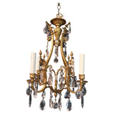 Beautiful and elegant French 1940's small crystals chandelier