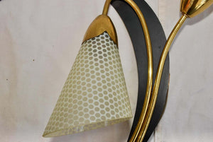Sexy Large Pair of French Mid Century Sconces 'Possibly Maison Arlus'