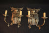 Rare Large Pair of Late 19th Century Solid Brass Sconces