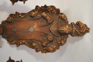 Elegant pair of 1920's copper sconces