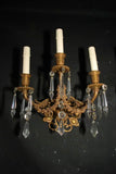 Beautiful and elegant pair of late 19 th Century French bronze sconces