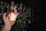 Beautiful and Rare 1940's Large Crystals Chandelier