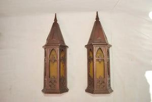 Rare Pair of 1930's Outdoor /Indoor Sconces