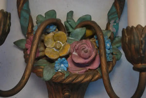 Beautiful pair of 1920's plaster sconces