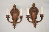 Elegant pair of 1920's copper sconces