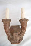 Beautiful and rare pair of 1920's copper sconces