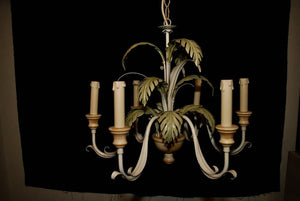 Elegant and Tropical 1950s Italian Chandelier
