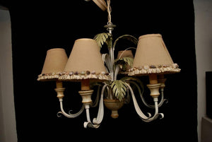 Elegant and Tropical 1950s Italian Chandelier