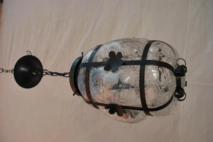 Elegant Hands Blown Glass Italian Lantern