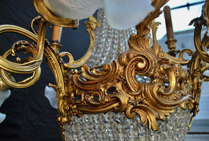 Beautiful and Elegant French Bronze Chandelier