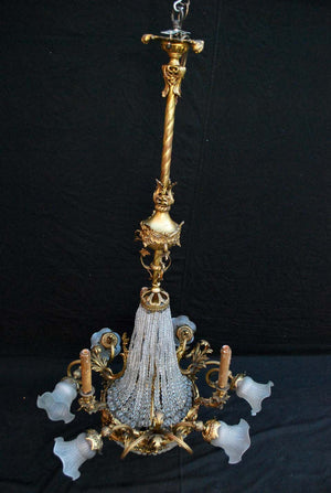 Beautiful and Elegant French Bronze Chandelier