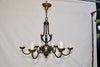 Rare French 1940s Wrought Iron Chandelier Attributed to Gilbert Poillerat