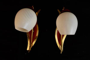 Elegant Pair of French Mid-Century Sconces