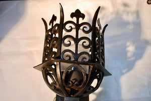 Wrought iron reproduction outdoor/indoor sconces