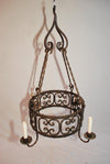Elegant French 1920s Wrought Iron Chandelier