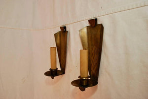 Elegant Pair of Arts & Crafts Copper Sconces Signed Roycroft
