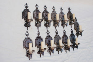 Rare Set of Thirteen 1920 Sconces ( six are sold )