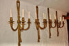 Beautiful Set of Four Large French Bronze Sconces