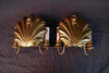Beautiful Late 19th Century Brass Shell Sconces