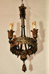 Beautiful Small 1920s Wrought Iron/Brass Chandelier