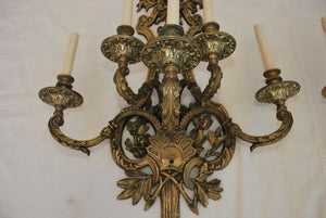 Beautiful and Rare Very Large French Bronze Sconces