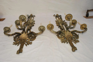 Beautiful and Rare Very Large French Bronze Sconces