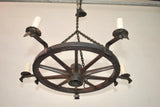 Elegant Late 19th Century Wagon Wheel Chandelier