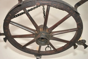 Elegant Late 19th Century Wagon Wheel Chandelier